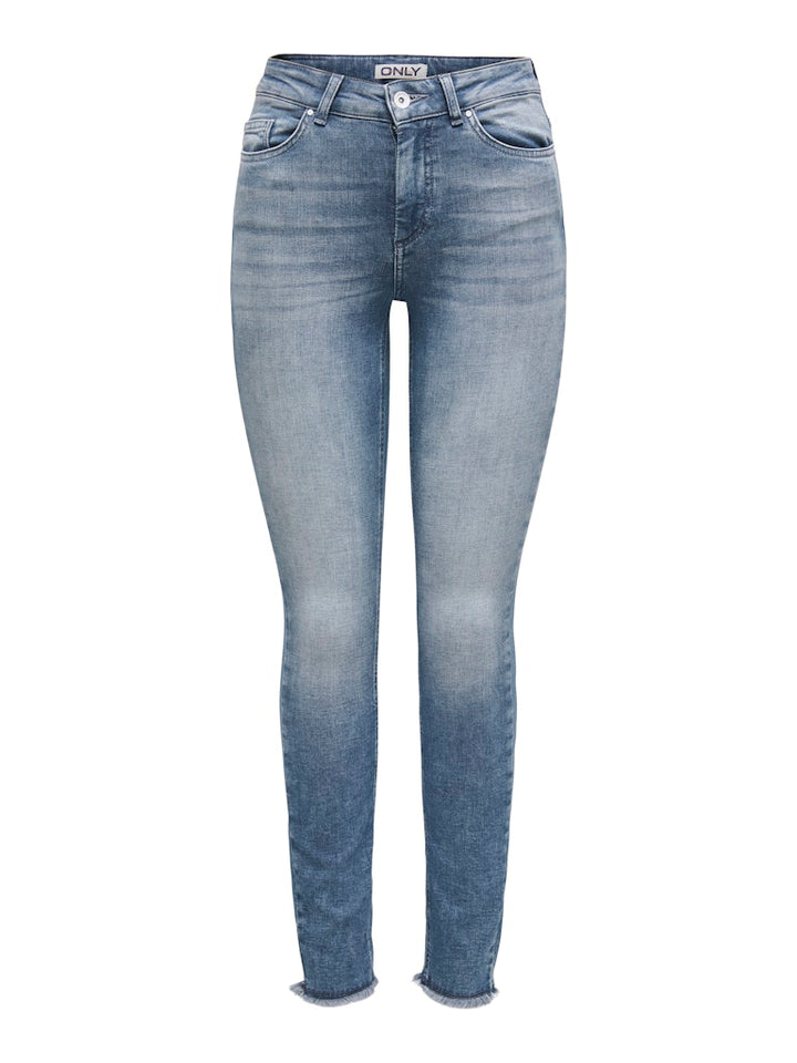 Onlblush Mid Sk Ank Rw Dnm Rea158 - Blue Denim