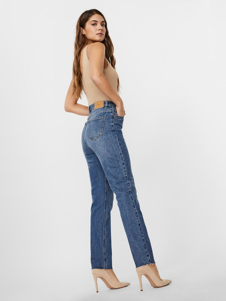 Vmbrenda Hr Straight A Cut Gu385 Ga - Blue Denim