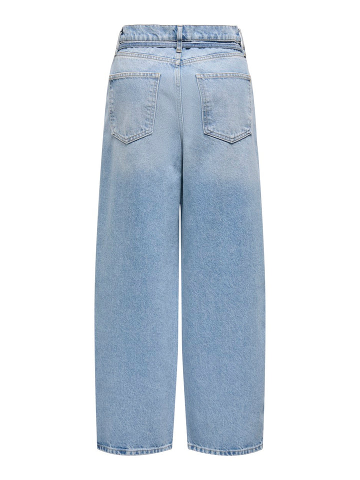 Onlgianna Rhinest Mw Straight - Blue Denim