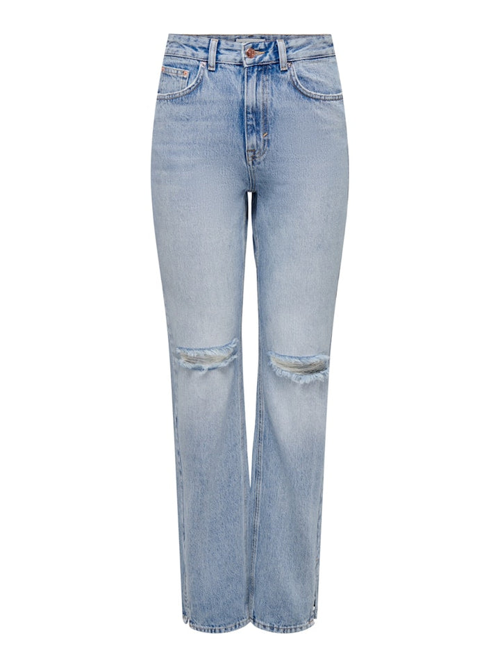 Onlbillie Ex Hw Straight Slit Jns D - Blue Denim