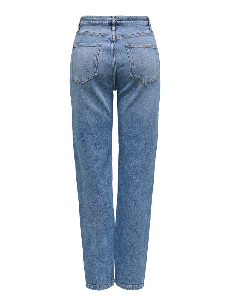 Onlgypsy Hw Straight Stretch Sik559 Dnm - Blue Denim