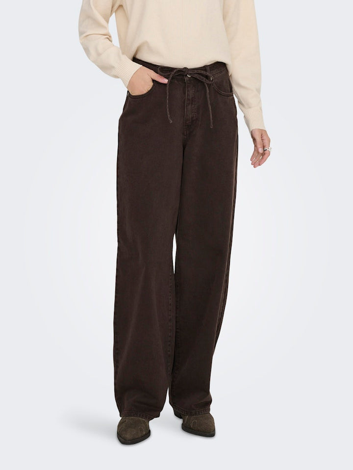 Onlgianna Mw Straight Dnm Brown Denim - Bruin
