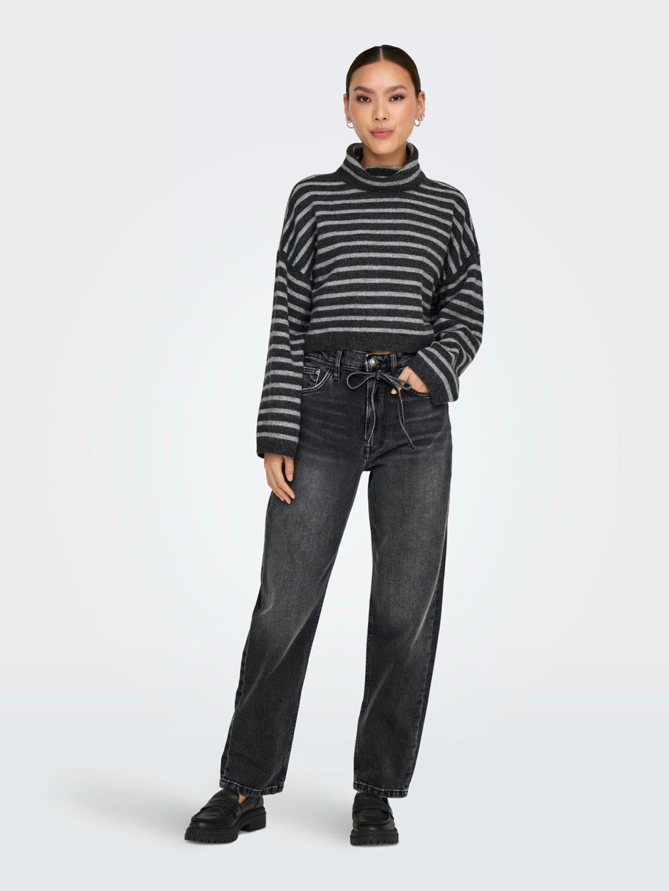 Onlgypsy Hw Straight Stretch Sik559 Dnm - Black Denim