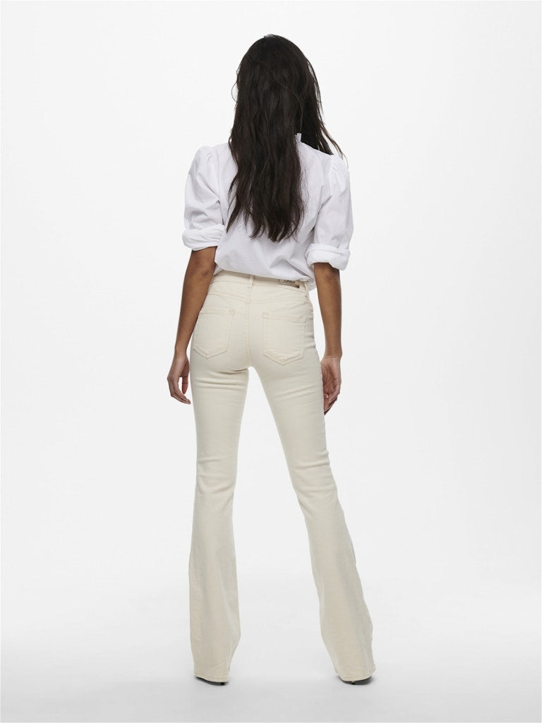 Onlblush Life Mid Flared - Ecru