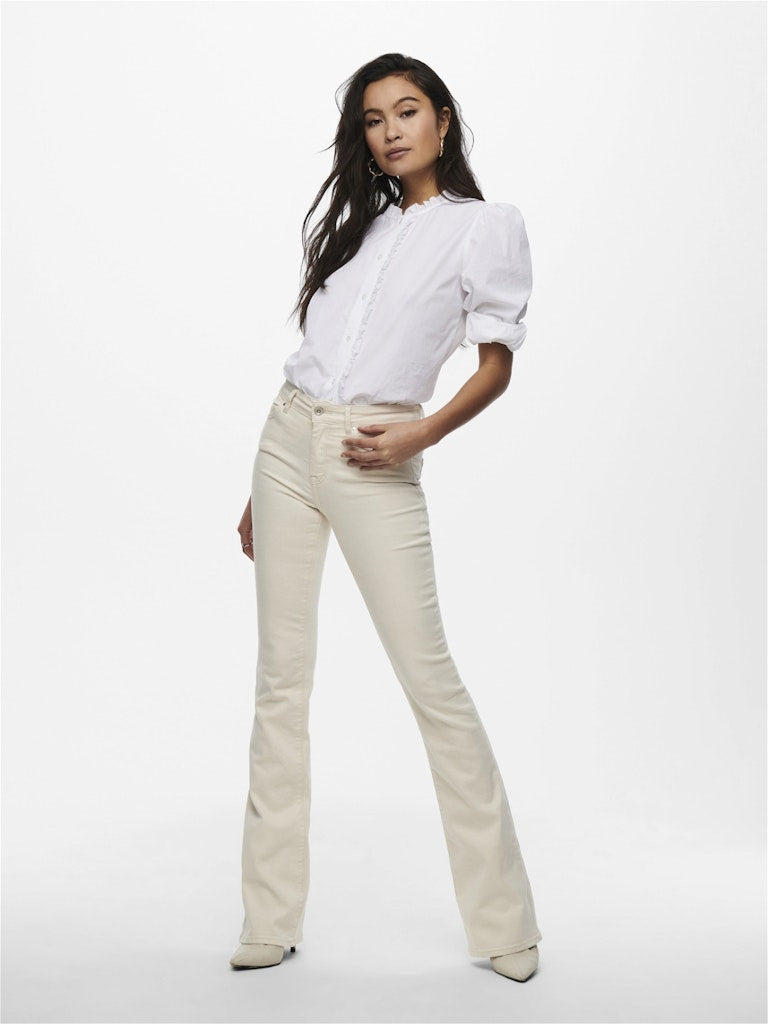 Onlblush Life Mid Flared - Ecru