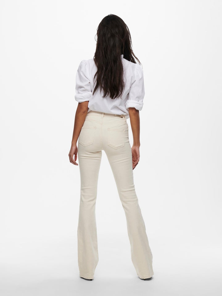 Onlblush Life Mid Flared - Ecru