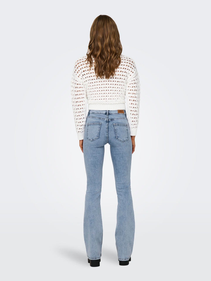 Onlblush Mid Sk Flared Dnm Tai864 N - Blue Denim