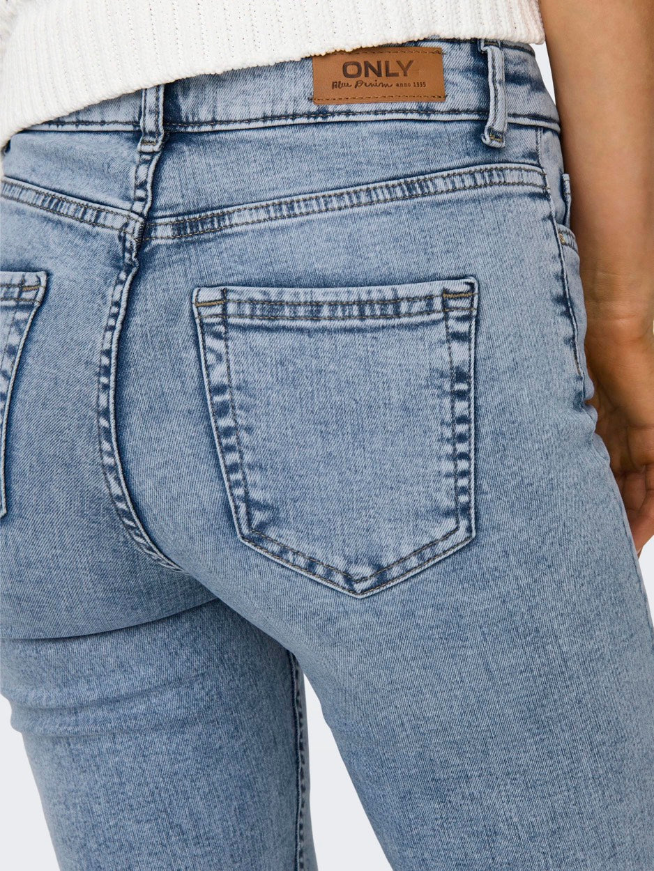 Onlblush Mid Sk Flared Dnm Tai864 N - Blue Denim