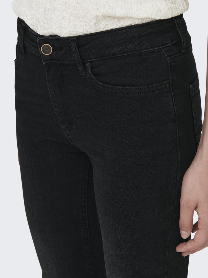 Onlblush Mid Flared Dnm Ta - Black Denim