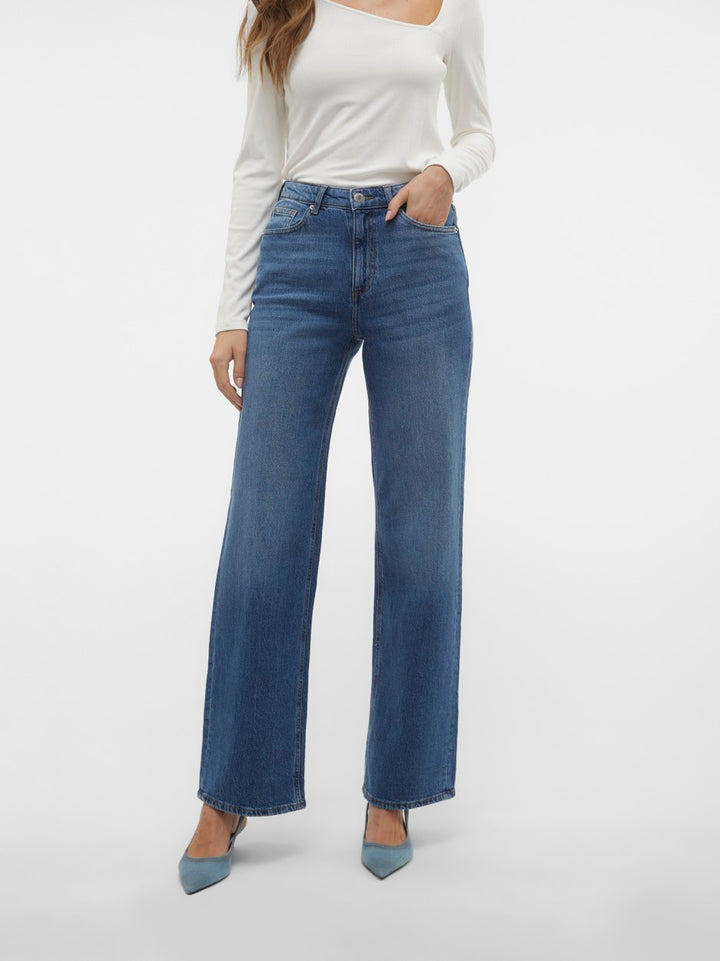 Vmtessa Hr Wide Jeans Ra380 Ga Noos - Blue Denim