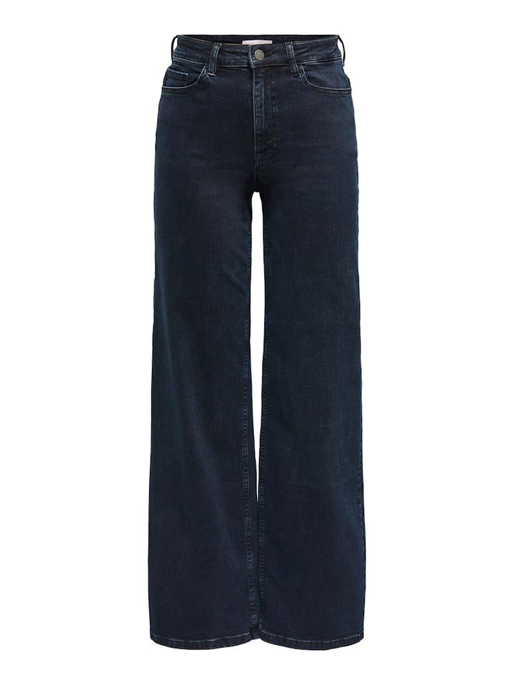 Jdyfelina Fina Hw Wide Dnm Jeans - Blue Denim