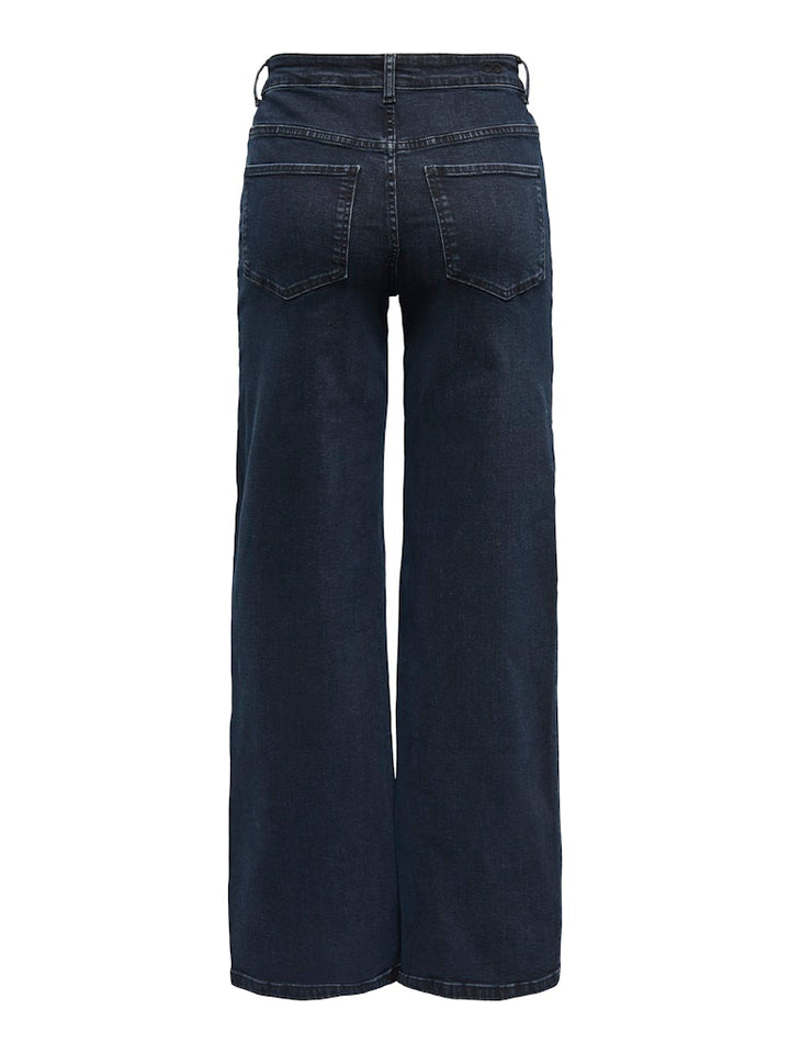 Jdyfelina Fina Hw Wide Dnm Jeans - Blue Denim
