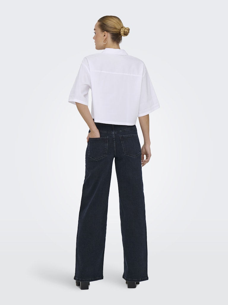 Jdyfelina Fina Hw Wide Dnm Jeans - Blue Denim