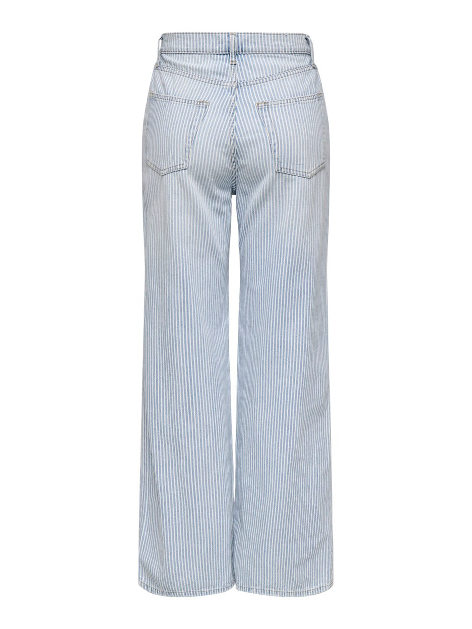 Onlhope Hw Wide Stripe Dnm Tai - Blauw Dessin