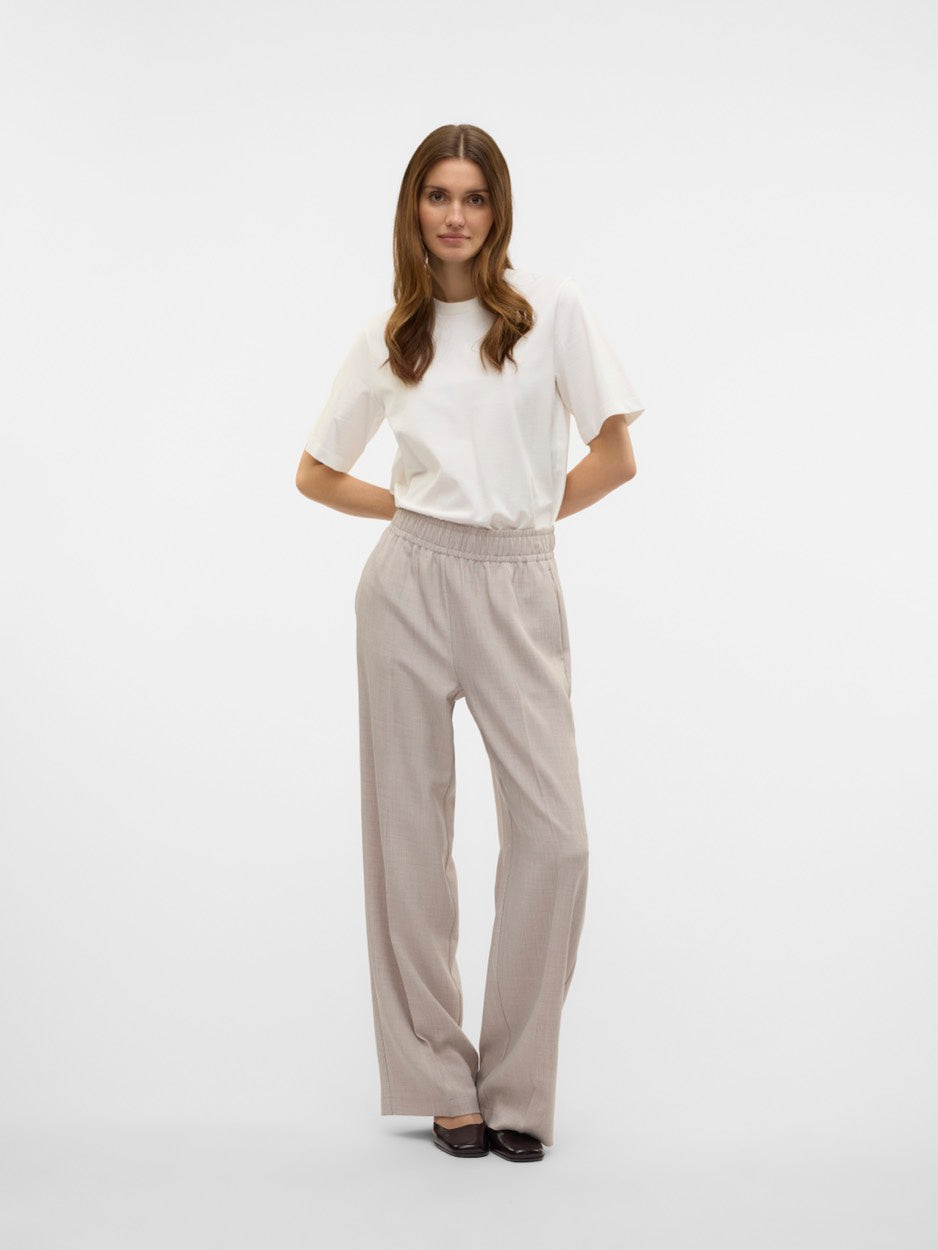 Vmcassidy Hw Loose Pull On Pant Boo - Beige