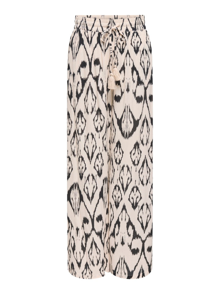 Jdybree Life Mw Wide Pant Wvn - Ecru Dessin