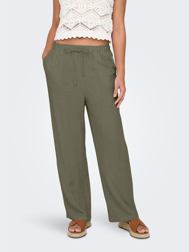 Onlsiesta Mw Pull-up Linen Bl Pnt N - Army