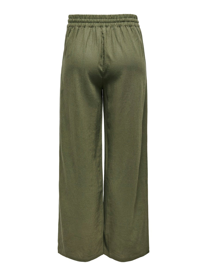 Jdysay Linen Hw Wide Pant Wvn Noos - Army