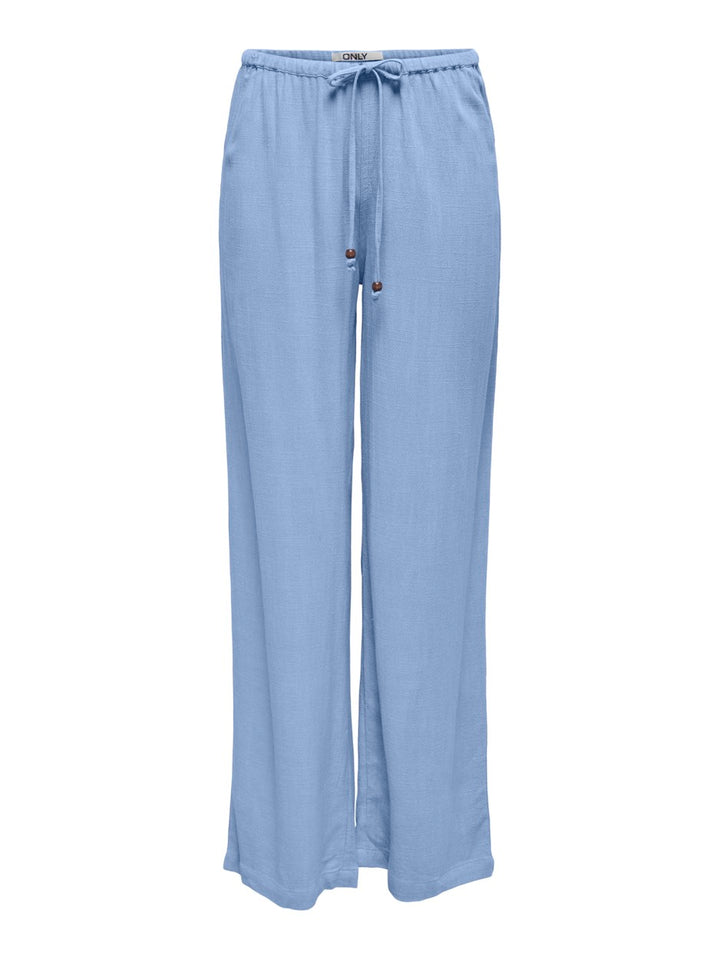 Onlsolvi Mw Linen Bl String Pant Cc - Lichtblauw