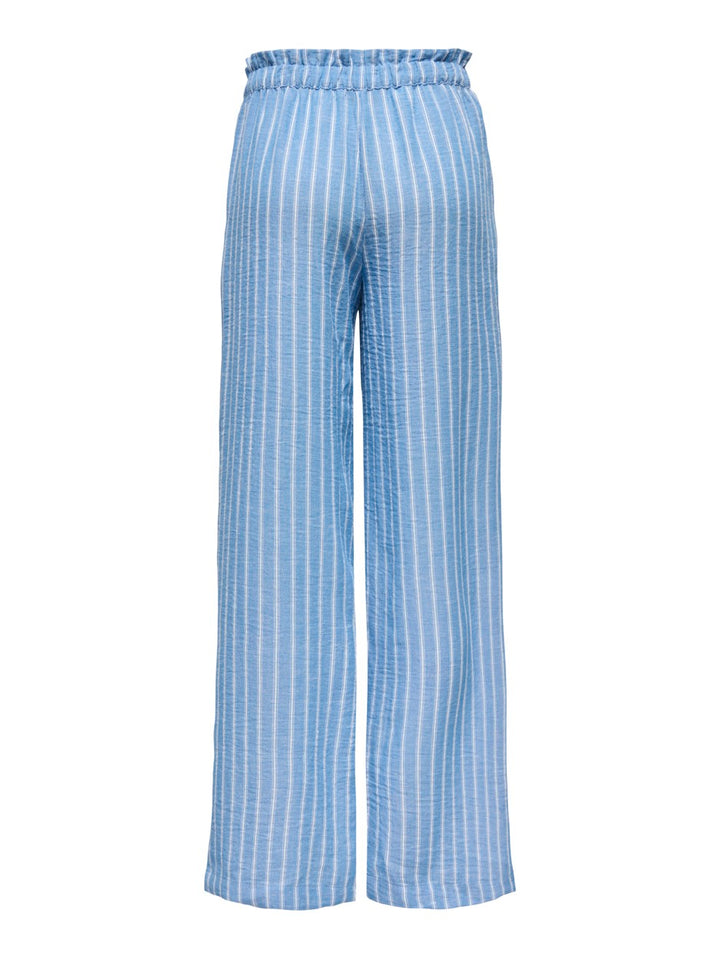 Jdyemilia H/w Wide Pant Wvn Exp - Blauw Dessin