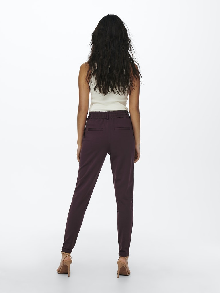 Onlpoptrash Life Easy Col Pant Pnt Noos - Bordeaux