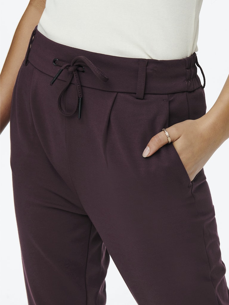 Onlpoptrash Life Easy Col Pant Pnt Noos - Bordeaux