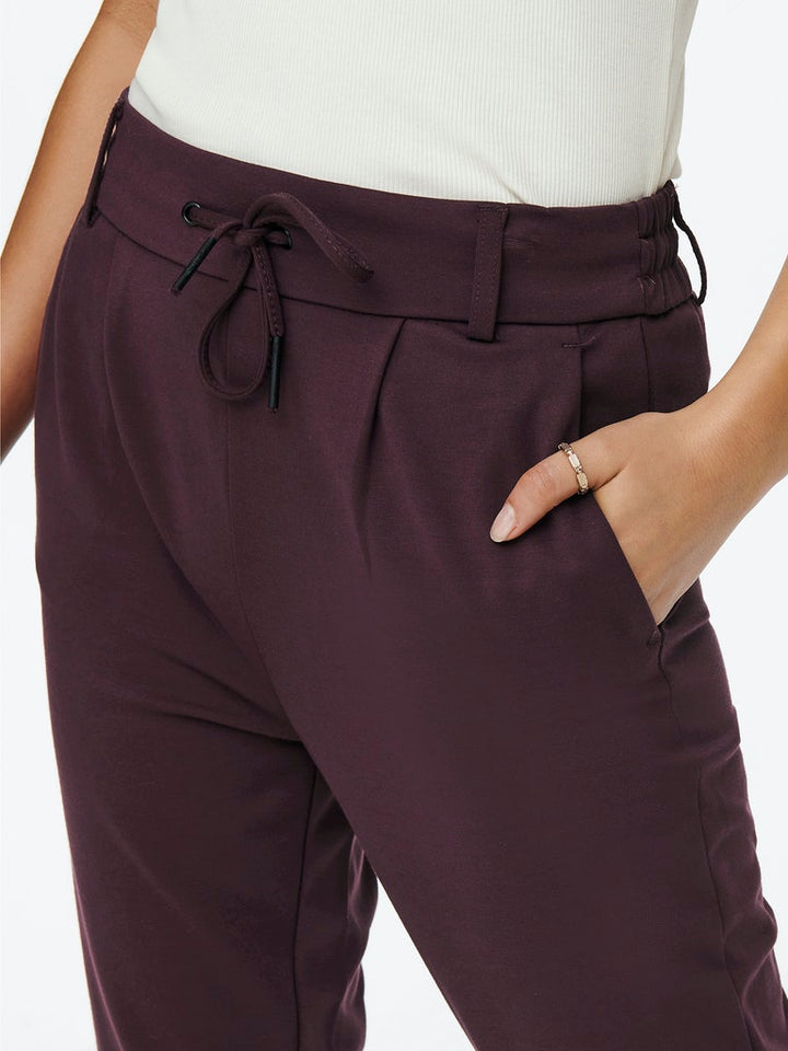 Onlpoptrash Life Easy Col Pant Pnt Noos - Bordeaux