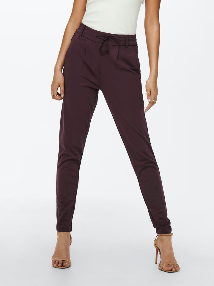 Onlpoptrash Life Easy Col Pant Pnt Noos - Bordeaux