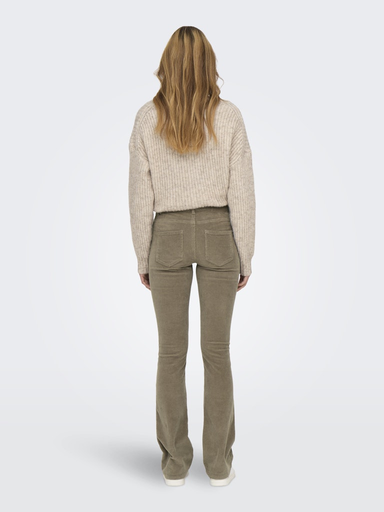 Onlmary-global Mid Cord Flared Pnt Noos - Bruin