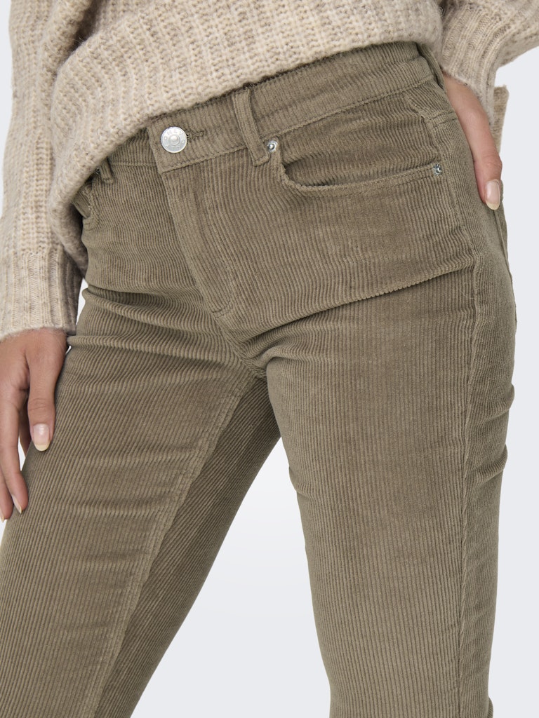 Onlmary-global Mid Cord Flared Pnt Noos - Bruin