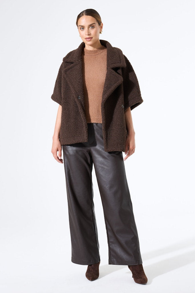 Pu Wide Leg Pant - Bruin