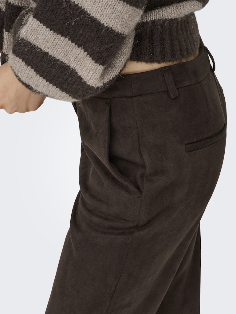 Onlylva Life Faux Suede Flare Pant Tlr - Bruin