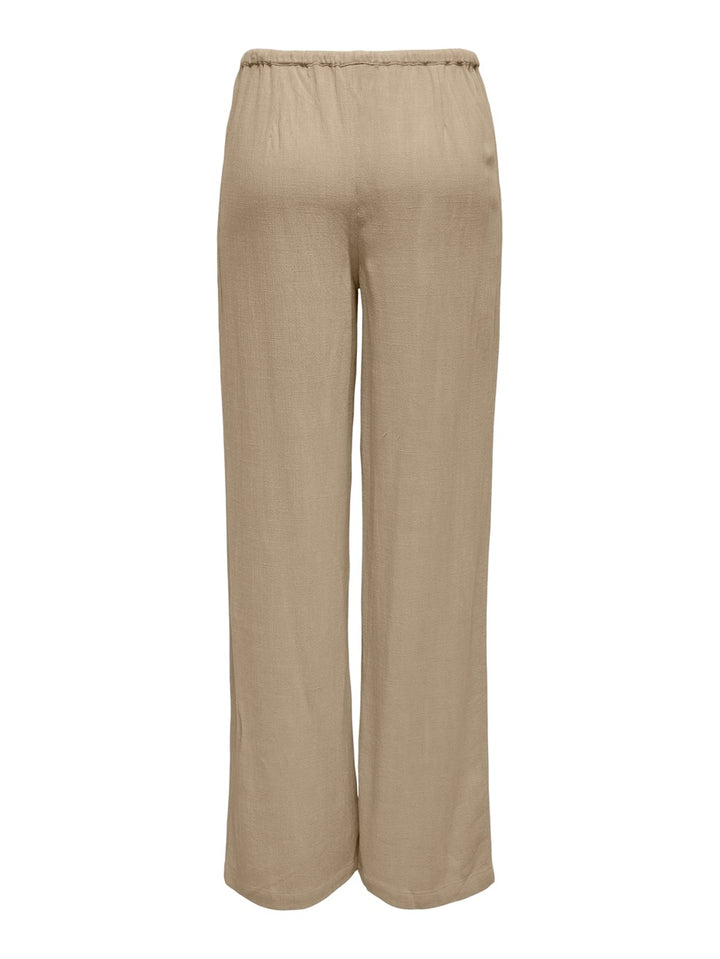 Onlsolvi Mw Linen Bl String Pant Cc - Taupe