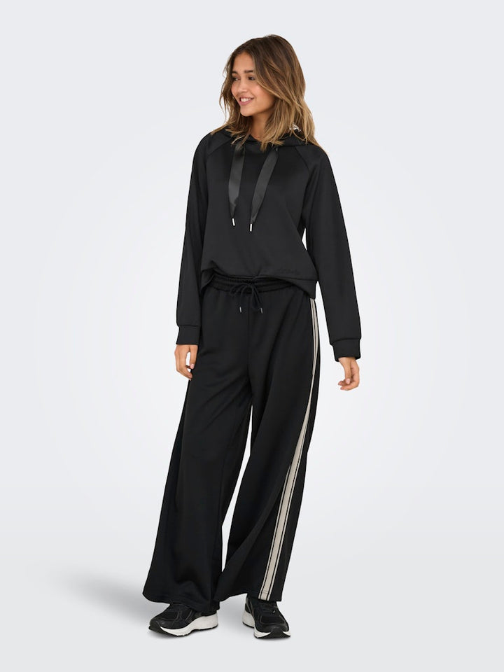 Onlasta Wide Stripe Pants Swt - Zwart