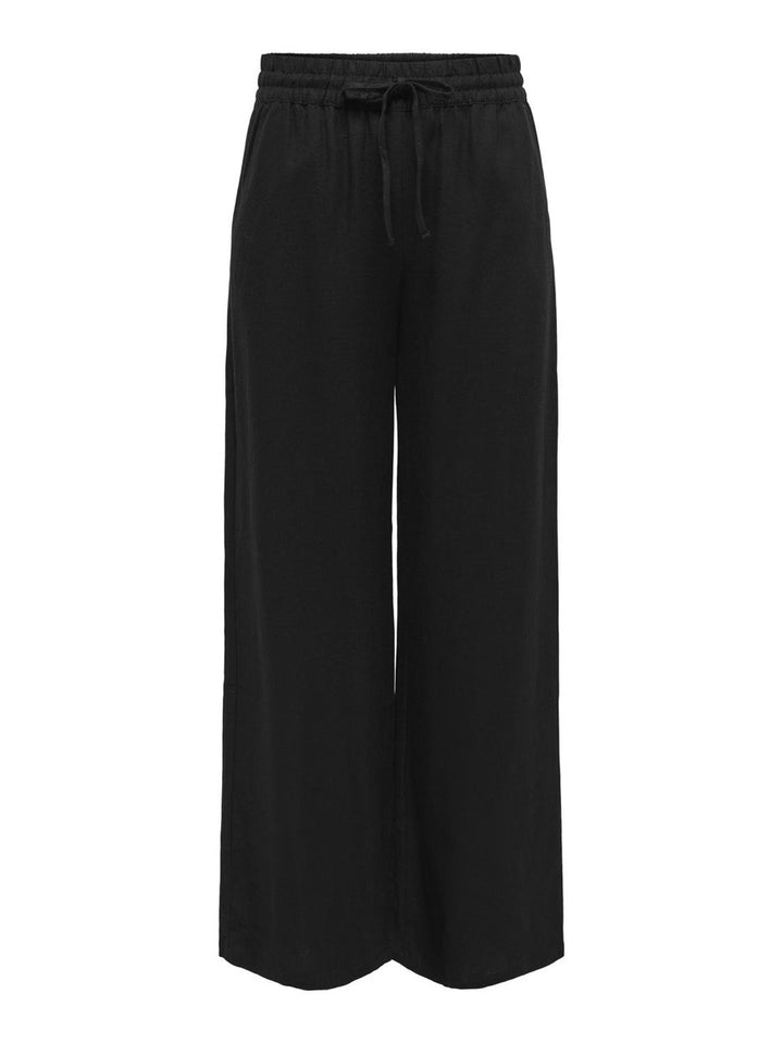 Jdysay Hw Linen Wide Pant Wvn Noos - Zwart