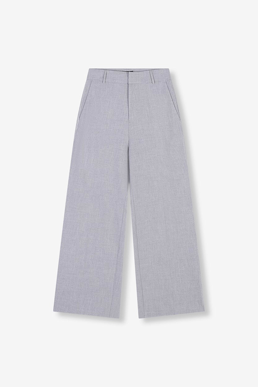 Woven Foile Stripe Pants - Grijs Melee