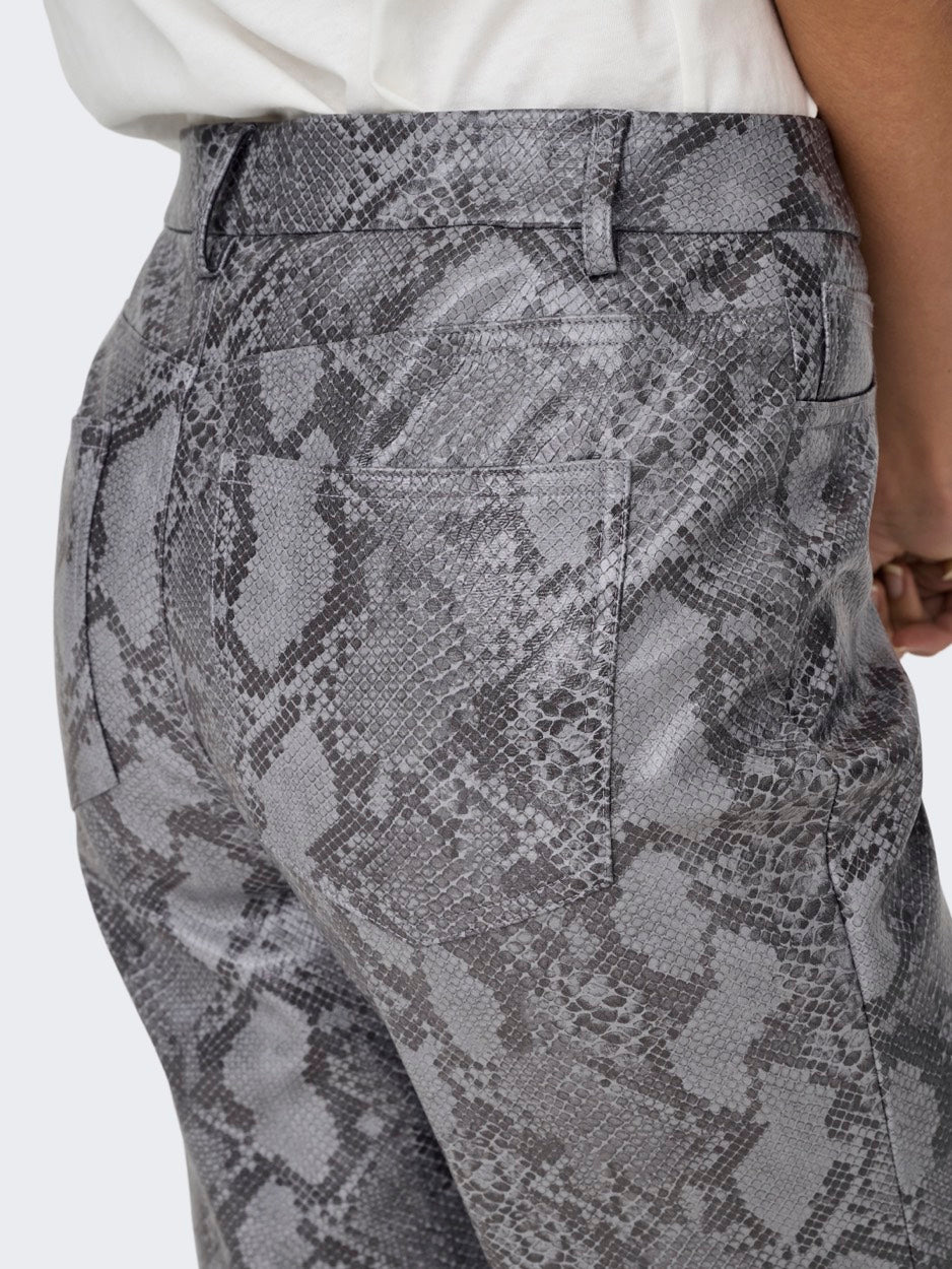 Onlazula Hw Str Snake Pant Pnt - Grijs Dessin