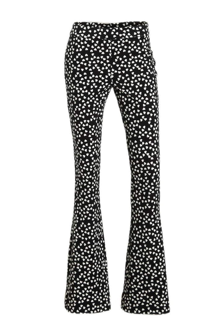 Vmkamma Mw Flared Jersey Print Pant - Zwart Dessin