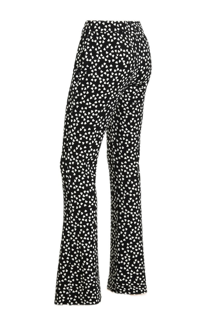Vmkamma Mw Flared Jersey Print Pant - Zwart Dessin