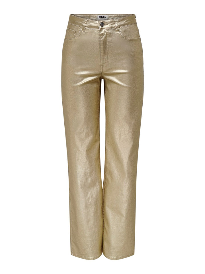 Onljuicy-viv Hw W Metal Coated Pant - Goudkleurig