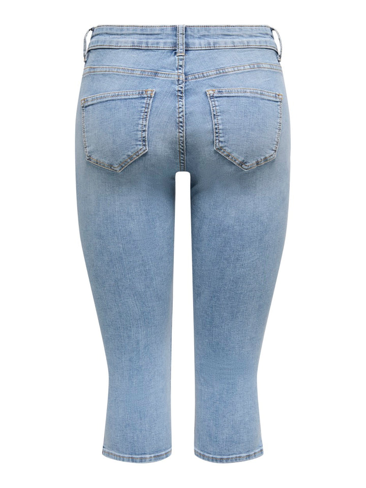 Onlblush Mw Slit Capri Dnm Pim Noos - Blue Denim