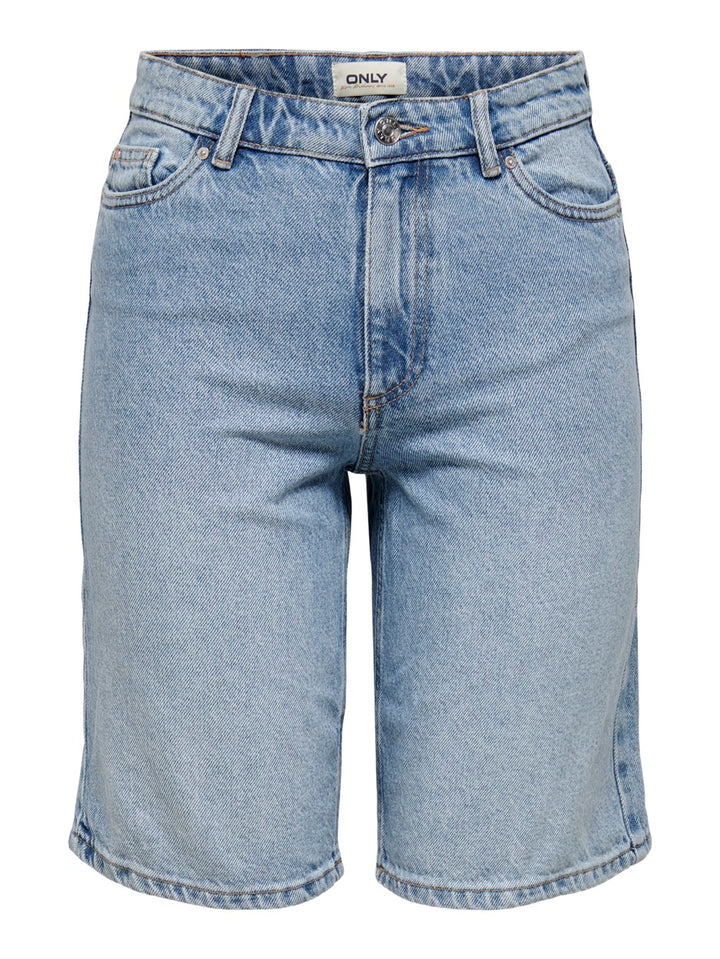 Onlsonny Hw Wide Dnm Shorts Noos - Blue Denim