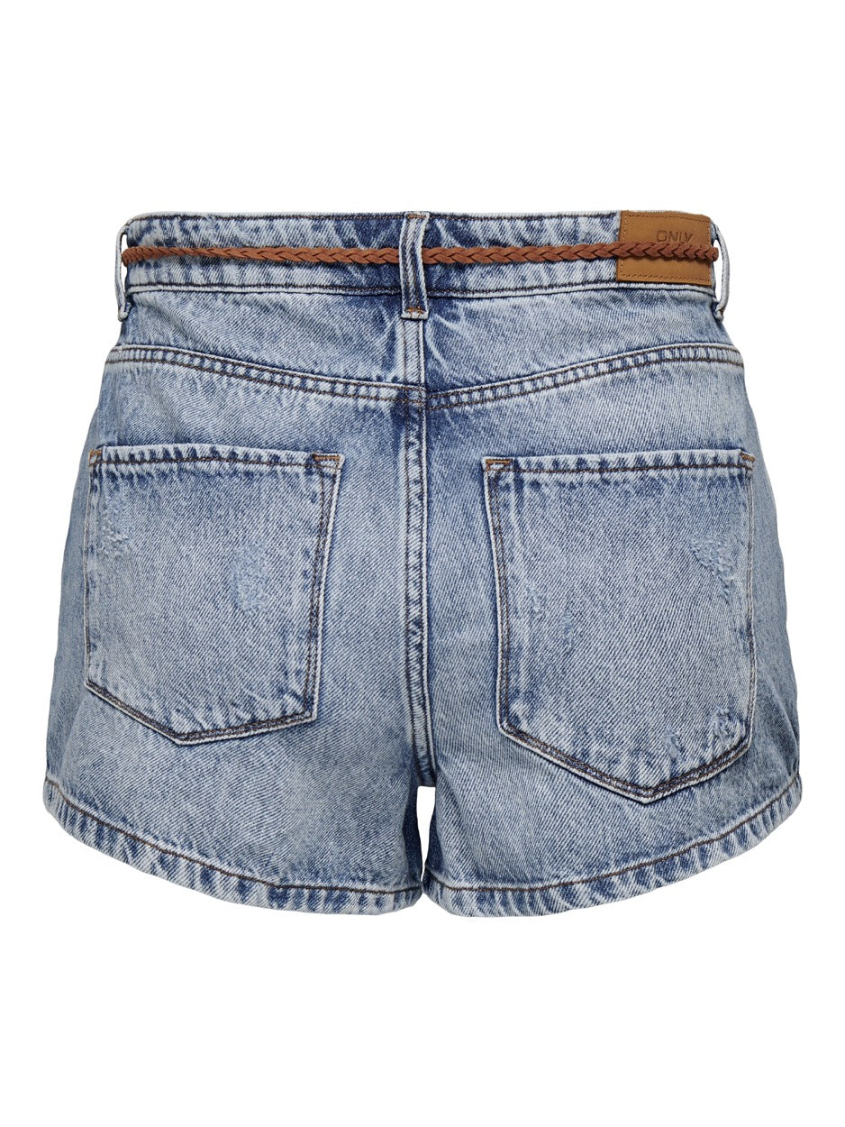 Onlkelly Hw Shorts Dnm Azg017 - Blue Denim