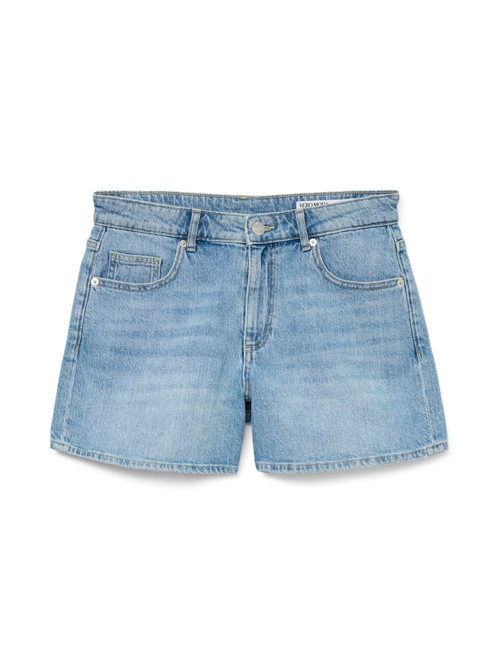 Vmtess Mr Short Dnm Shorts Mix Ga N - Blue Denim