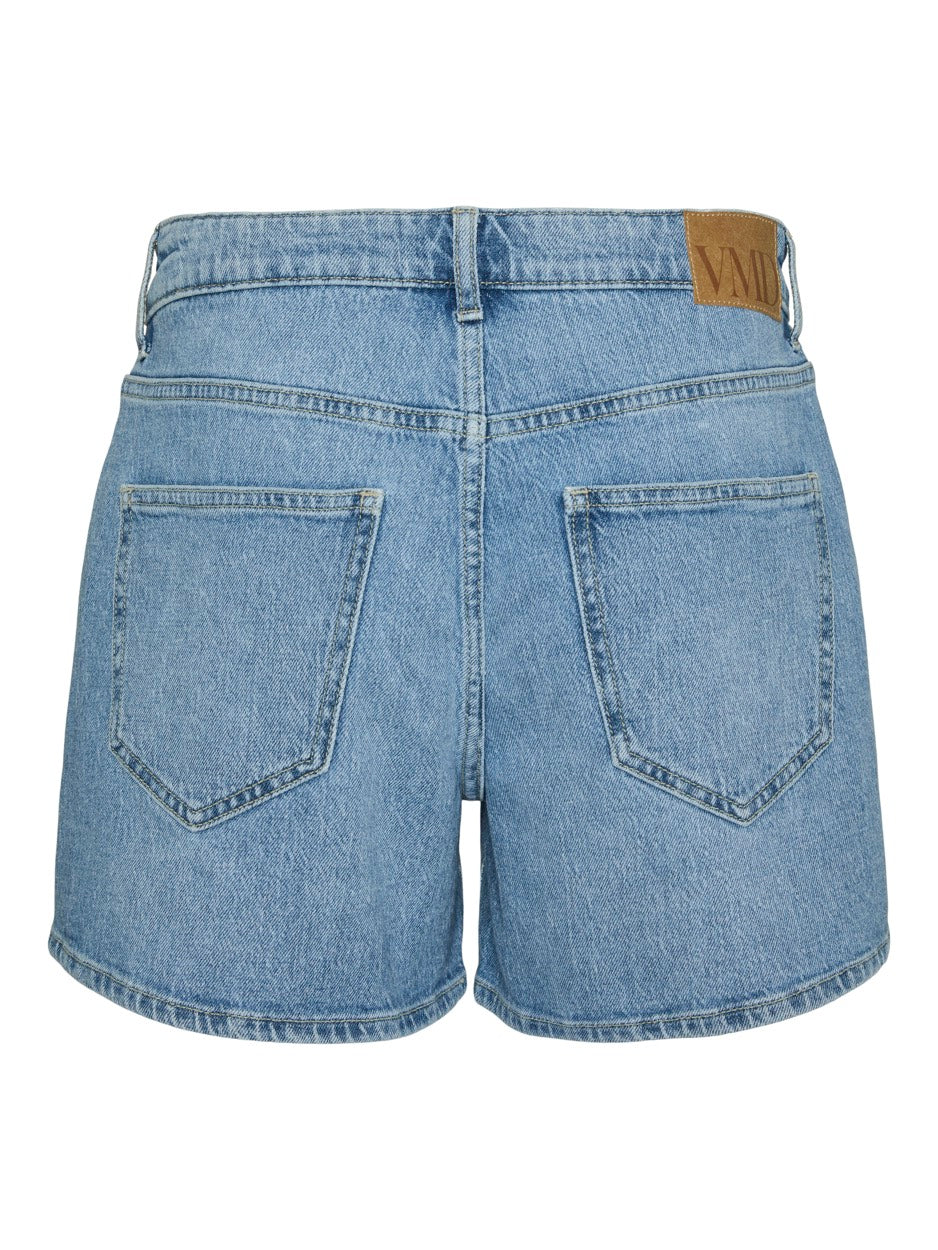 Vmtess Mr Short Dnm Shorts Mix Ga N - Blue Denim