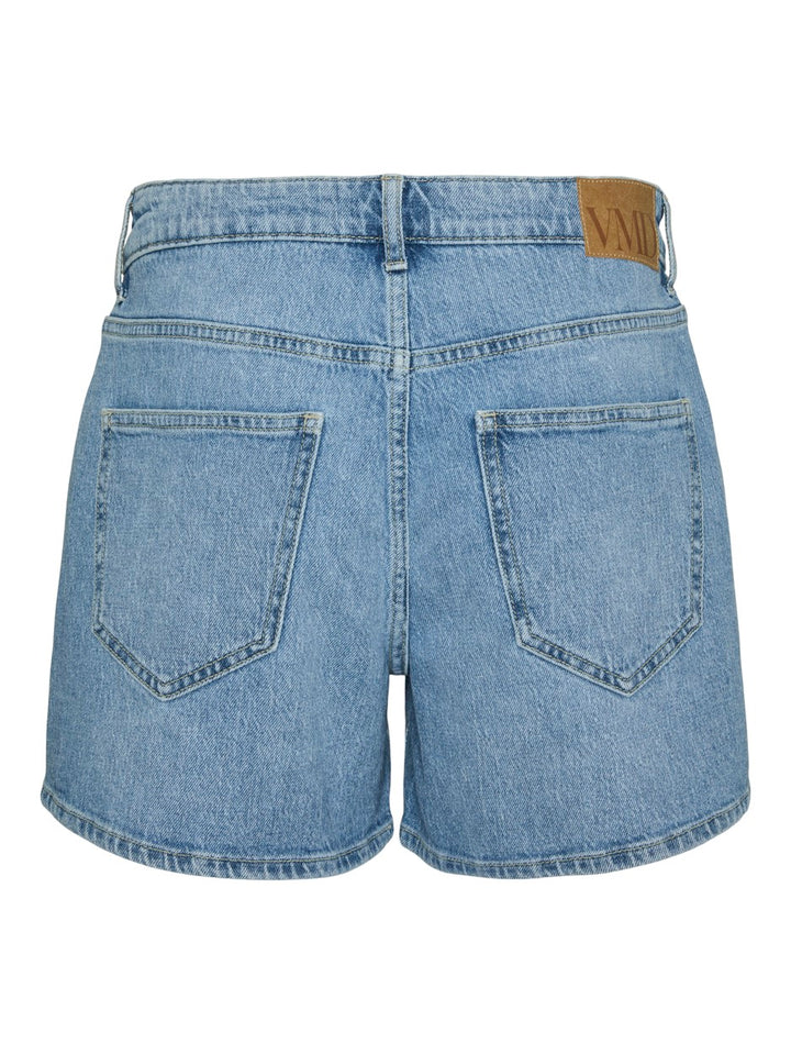 Vmtess Mr Short Dnm Shorts Mix Ga N - Blue Denim