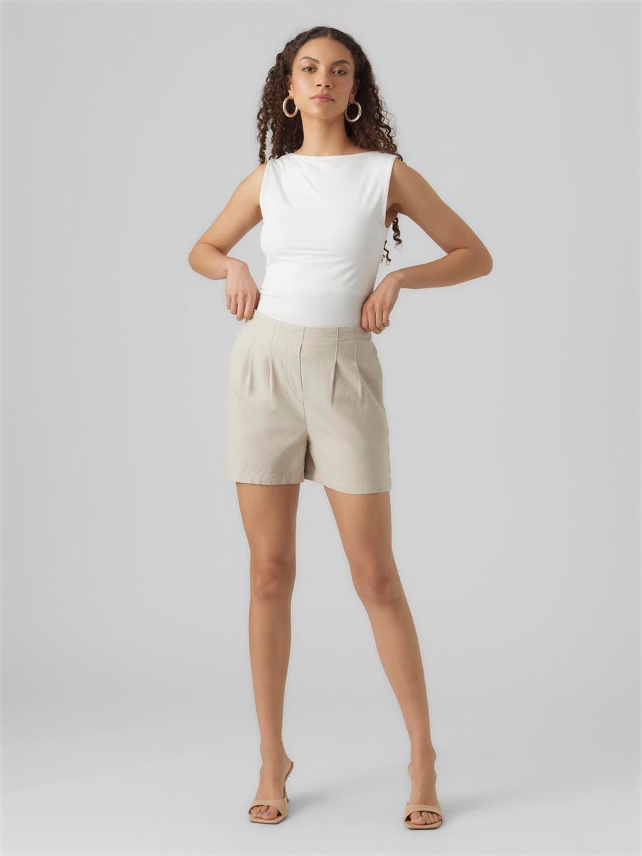 Vmjesmilo Hw Shorts Wvn Ga Noos - Beige