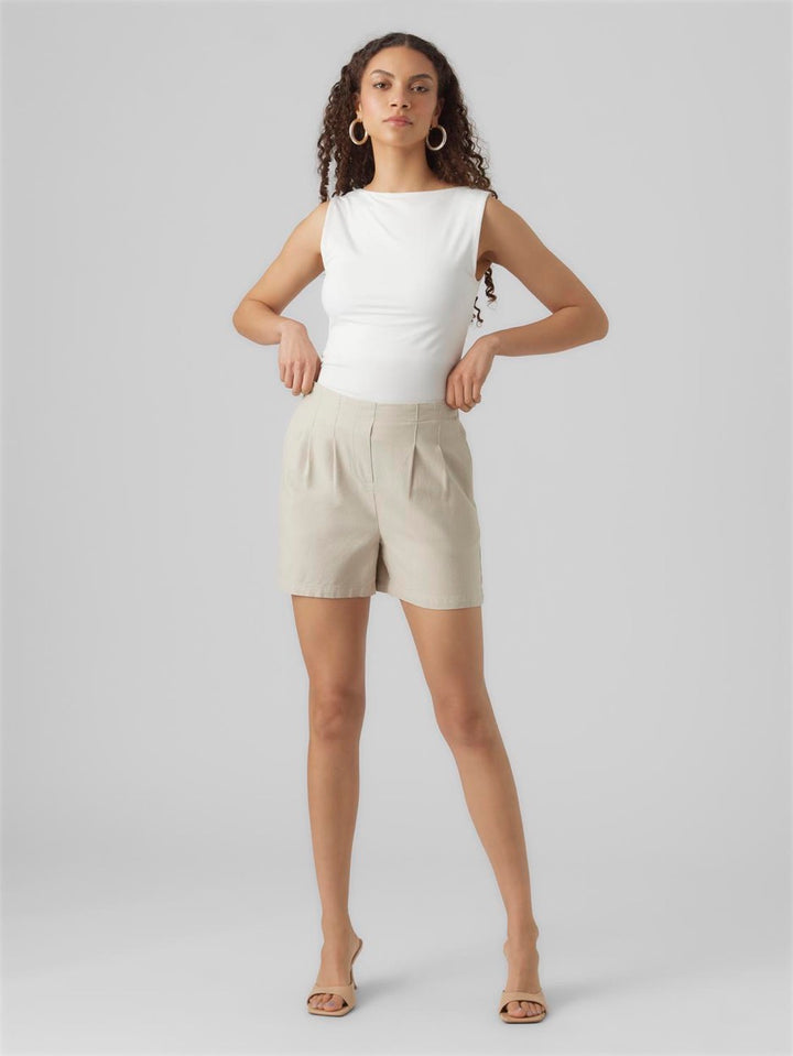 Vmjesmilo Hw Shorts Wvn Ga Noos - Beige