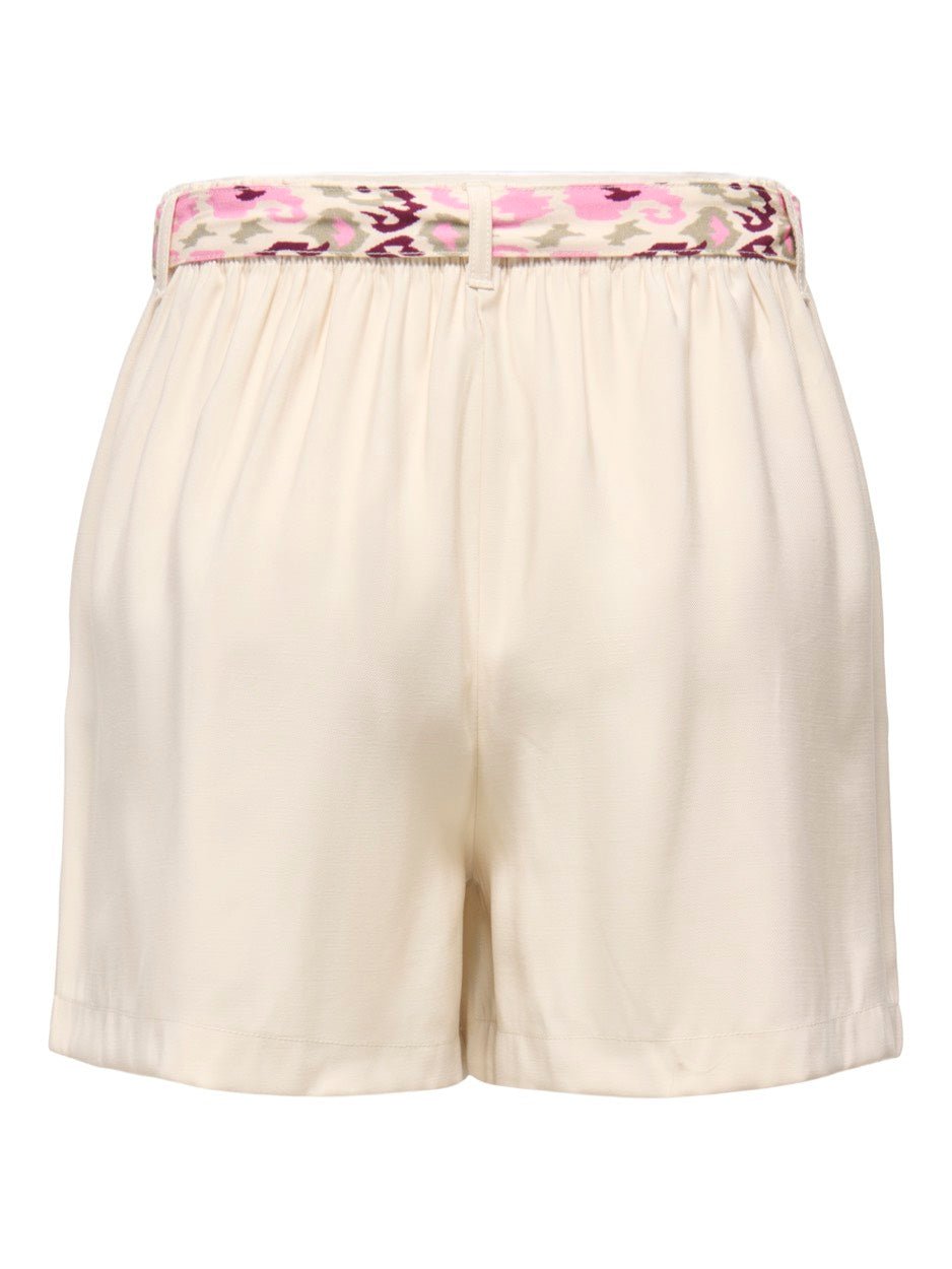 Jdytomika Belt Shorts Wvn Pnt - Beige