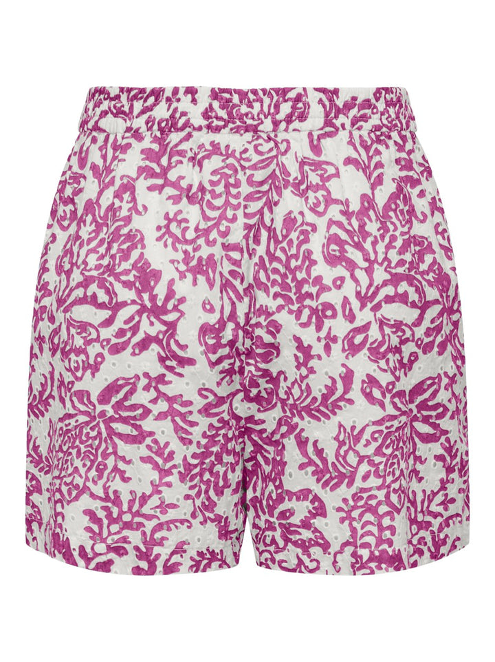 Onlkelly Chanee Emb Shorts Wvn - Wit Dessin
